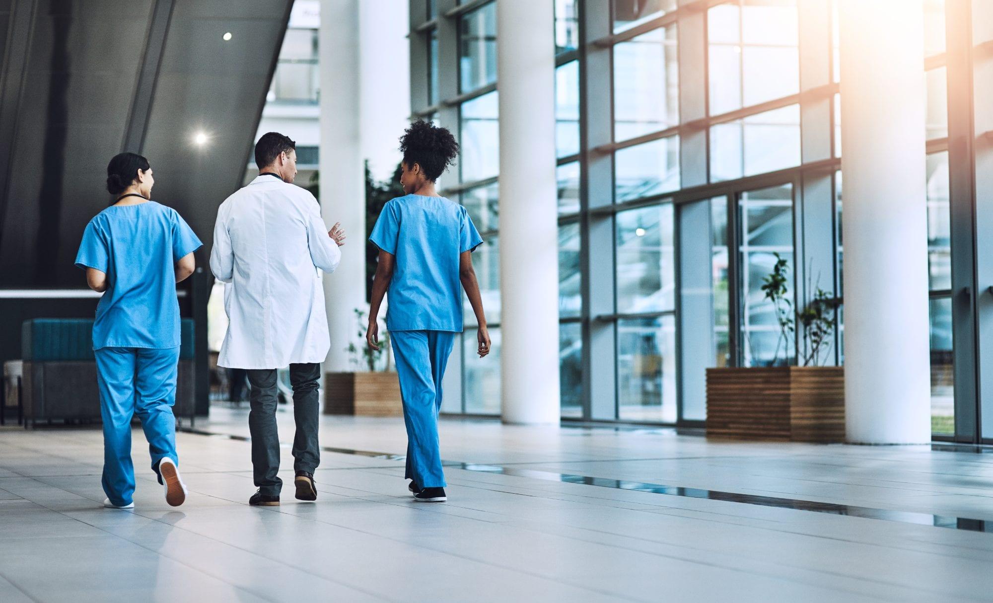 A healthcare environment connected by Azure ExpressRoute