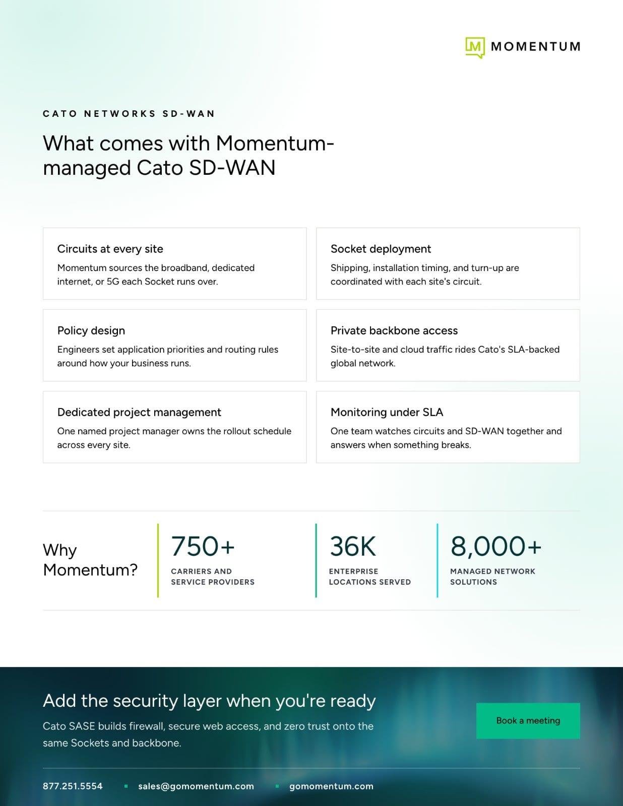 Page two of the Cato Networks SD-WAN datasheet