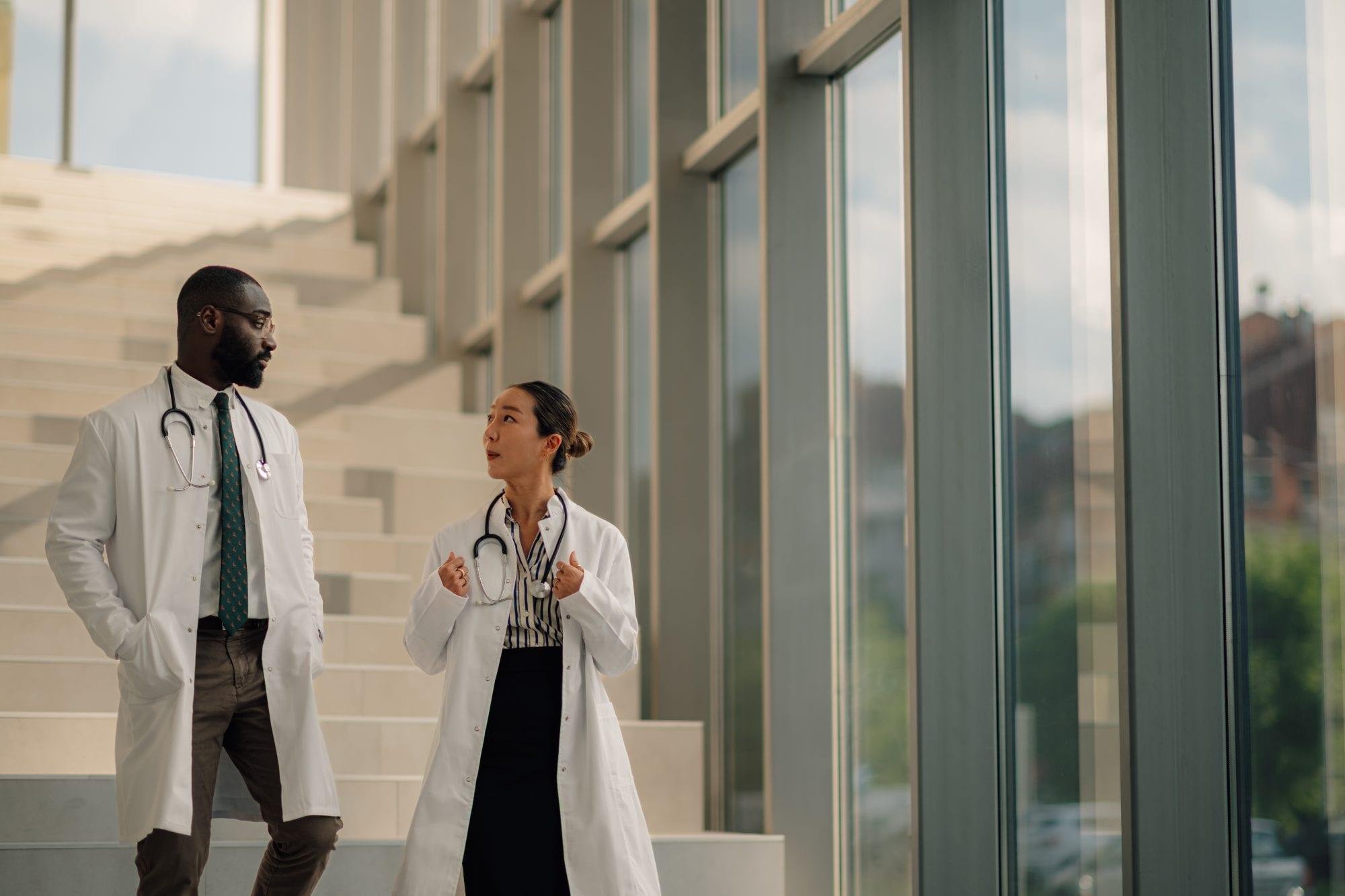A healthcare environment connected by managed network services